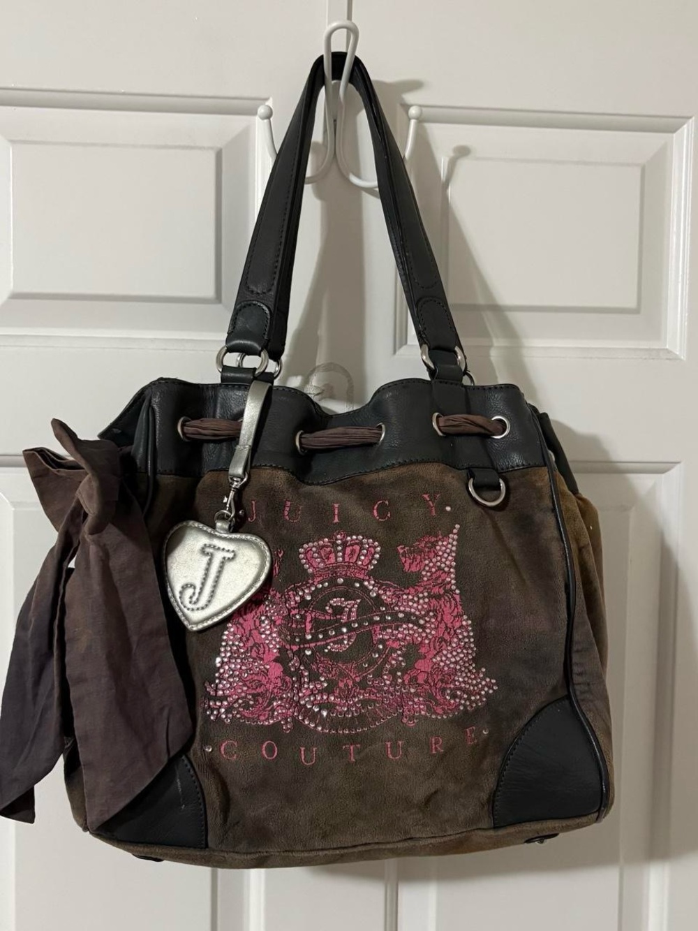 Juicy Couture Brown & Pink daydreamer Scottie bag
